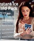General Medi Instant Ice Cold Pack 4 x 5.5 Disposable Cold Therapy Ice Packs for Pain Relief Swelling Inflammation Sprains Toothache for Athletes and Outdoor Activities