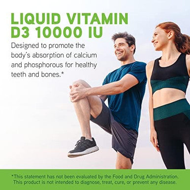 Davinci Labs Liquid D3 10000 Iu With Vitamin D3 Gluten & Vegetarian 1 Fl Oz (30 Servings)