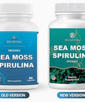 Organic Sea Moss Spirulina, 90 Capsules, 100% Organic Sea Moss Spirulina, Strength & Endurance- High Potency Sea Moss Supplement, Made In Usa, Superfood Capsules For Men & Women, Vegan