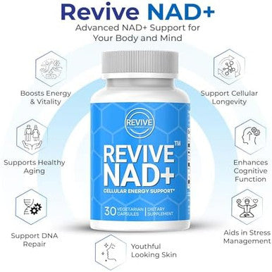 Nad Supplement - Revive Nad+ Doctor Formulated Patented Nad+ Booster For Cellular Healing & Repair, Maximum Bioavailable Nicotinamide Riboside As An Nmn Alternative.