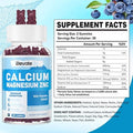 Calcium Magnesium Zinc Gummies With Vitamin D3 & K2 - High Potency Enhanced Absorption -60 Orange Gummies Flavored