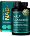 Etta Vita Liposomal Nad Supplement - Resveratrol Urolithin A Coq10 & Muira Puama (Made In Usa) Nad Supplement For Natural Energy Brain Fog Digestion Detox Gut Health Microbiome Nr Nmn Replacement
