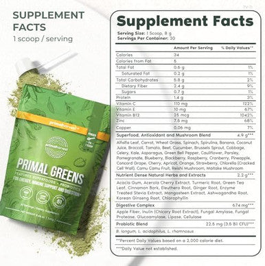 Primal Harvest Primal Total Male+ & Primal Greens Men'S Multivitamin And Nutritional Supplement With Ginseng Vitamins D And B Zinc Probiotics And More Gluten And Dairy