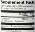 Vitacost Magtein Magnesium LThreonate 2010 mg 90 Vegetarian Capsules