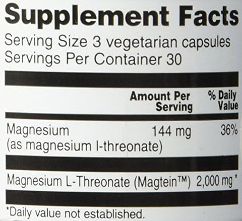 Vitacost Magtein Magnesium LThreonate 2010 mg 90 Vegetarian Capsules
