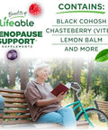 Lifeable Menopause Relief For Women Black Cohosh Vitex Chasteberry Lemon Balm Extract Red Clover Extract & More Great Tasting Vegan Supplement Night Sweats & Hot Flashes Relief 60 Gummies