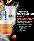 Raw Nutrition Creatine Monohydrate & Peach Mango Pre-Workout Powder Bundle