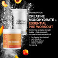 Raw Nutrition Creatine Monohydrate & Peach Mango Pre-Workout Powder Bundle