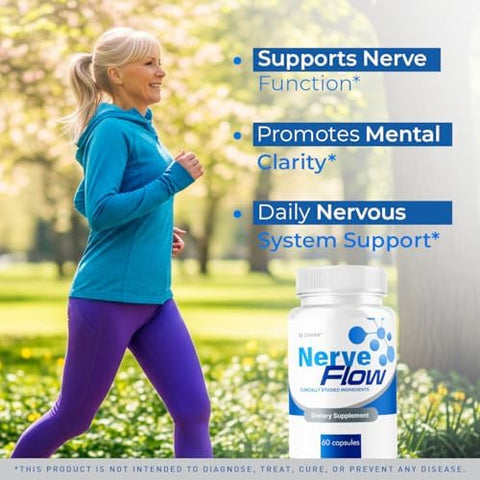 Livorka (3 Pack) Nerve Flow Official Nerveflow Advanced Nerve Support Pills Nerve Flow Supplement Capsules Nerveflow Natural Pills Maximum Strength Multivitamin Advanced Formula 180 Capsules For 3 Months