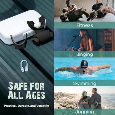 Lixada Advanced Breathing Trainer For Lung Capacity - 8-Level Adjustable Respiratory Exercise Device For Running Swimming & Fitness With Case & Nose Clip(Black)