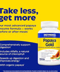 Enzymedica Papaya Gold Advanced Digestive Enzymes With Natural Organic Papaya & Chlorophyll For Comprehensive Digestion Support High Potency Bromelain & Papain Vegan Mint 120 Chewable Tablets
