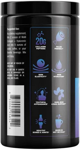 Dr. Emil Nutrition Multi Collagen Peptides Powder 20G Of Unflavored Hydrolyzed Collagen Protein Powder With Hyaluronic Acid For Hair Skin Nails And Joints 15 Servings