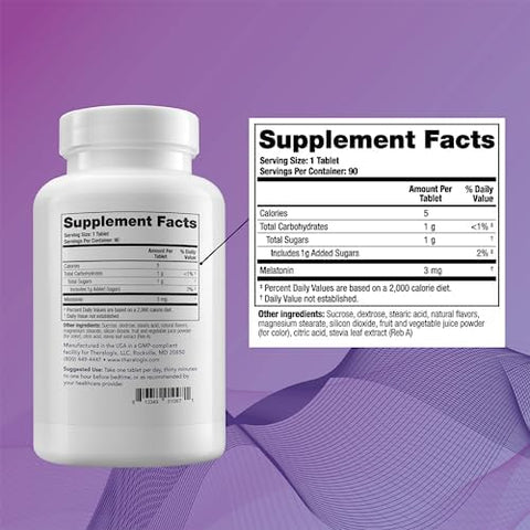 Theralogix Theratonin Melatonin Supplement 90Day Supply Sleep Support Supplement Melatonin To Aid A Good Night'S Sleep Supplement For Women To Support Fertility Nsf 90 Tablets
