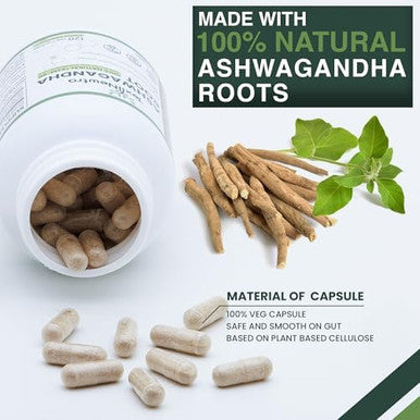 Ashwagandha Ksm-66 Vegan Root Extract Capsules 5% Withanolides, Non-Gmo, Gluten-Free, Allergen And Lactose ÃƒÂ¢Ã¢â€šÂ¬Ã¢â‚¬Å“ Ashwagandha Supplements 300Mg For Men And Women, 120 Capsules.