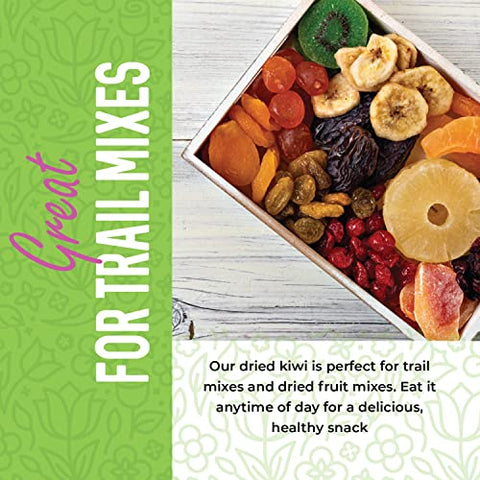 Herbaila Dried Kiwi Fruit Slices, 1 Pound. Dried Kiwis Fruit, Dehydrated Kiwi Slices, Kiwi Dried fruit. All Natural, Non-GMO, Lightly sweetened Dried Kiwifruit Slices. 16 Ounces.