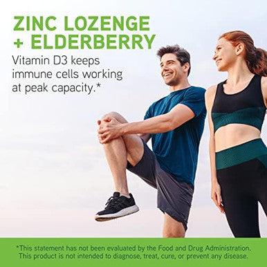 Davinci Labs Zinc Lozenge + Elderberry Supplement To Support Immune System Healthy Lungs & Throat Tissues With Vitamin D3 Zinc Elderberry & More Lemon Flavor 60 Lozenges