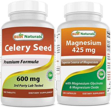 Best Naturals Celery Seed 600 Mg & Magnesium Glycinate 425 Mg