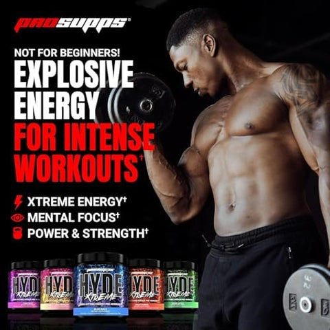 Prosupps Hyde Xtreme Hard-Hitting Energy Pre-Workout Green Apple And Creatine 300 Bundle