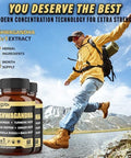 2 Packs 60 Capsules - 8050Mg Ashwagandha Extract Supplement - 7In1 With Fenugreek, Maca, Turmeric, Rhodiola, Ginger & Black Pepper - Spirit, Immune & Energy Support - 4 Month Supply