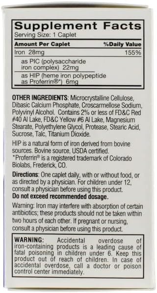 Feosol Bifera Iron Caplets Complete 30 Ea (Pack Of 5)