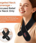 Rohvemj Cordless Neck Massager With Heat Red Light Therapy For Neck Neck Heating Pad For Pain Heated Neck Wrap 660Nm 850Nm Fsa Eligible Hsa Heated Neck Massager 3000Mah Battery Black