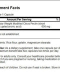 Swanson PectiPure Modified Citrus Pectin-Supports Digestive Health and Cellular Health-Delivers Minimum of 82% Galacturonic Acid-Natural Wellness Supplement (60 Capsules 600mg Each)