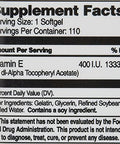 21St Century Vitamin E 400Iu 110 Softgels