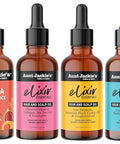 Aunt Jackie'S Curls & Coils Elixirs Hair & Scalp Oils Collection Batana Biotin Rosemary & Mint Collagen Tea Tree & Eucalyptus Saw Palmetto Jamaican Black Castor & Grapeseed Oils (4 Products)