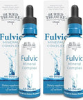 Buried Treasure Fulvic Mineral Drops " 295Mg Trace Minerals Ionic Fulvic Acid Supplement For Hydration Energy & Electrolyte Support Vegan Nongmo 2 Fl Oz Liquid Drops