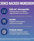 Force Factor Vaginal Health Probiotic Supplement For Women With Ksm66 Ashwagandha & 5B Cfus For Ph Balance Vaginal Flora & Hormone Balance Support Women'S Wellness Tropical Punch 60 Soft Chews