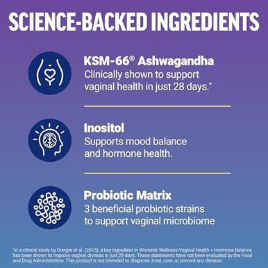 Force Factor Vaginal Health Probiotic Supplement For Women With Ksm66 Ashwagandha & 5B Cfus For Ph Balance Vaginal Flora & Hormone Balance Support Women'S Wellness Tropical Punch 60 Soft Chews