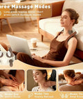 Lideeya 4D Wireless Neck And Shoulder Massager Bionic Hands Deep Tissue Shiatsu Neck Massager With 3 Relaxation Modes Portable Electric Kneading Massager For Home Office Holiday