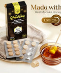 Manuka Honey Lozenges, 16 Count Made W/UMF 20+, MGO 1046 New Zealand Manuka Honey, UMF Certified, Monofloral, Traceable from Hive to Hand