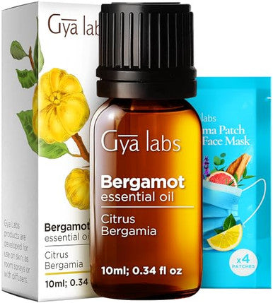 Gya Labs Lemon Verbena Essential Oil For Diffuser & Bergamot Oil For Hair Set - Aromatherapy Grade Essential Oils Set - 2X0.34 Fl Oz - Gya Labs