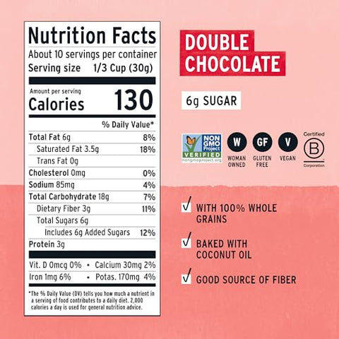 Purely Elizabeth,Cookie Granola Double Chocolate,11 Ounce,(Pack of 2)