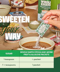 Whole Earth Stevia, Monk Fruit & Allulose 40ct Packets, Zero Calorie Sugar Substitute, Keto-Friendly, Non-GMO, No Erythritol, Erythritol-Free, 40 Count, 12-Pack