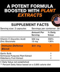 Immune Support Vitamins - Elderberry With Zinc, Vitamin C, And Garlic For Adults - Sambucus Black Elderberry Capsules & Echinacea Immunity Renewal Complex - Powerful Vegan 10 In 1 Immune Defense