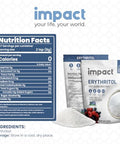 Impact - Erythritol Granular Sweetener - Zero Calorie, Low Carb & Plant-Based, Label-Friendly, Looks & Tastes Like Sugar - 1lb Pouch