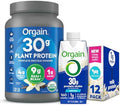 Orgain 30G High Protein Ready To Drink Shake Vanilla Bean 11 Fl Oz (Pack Of 12) + Orgain Organic 30G Vegan Protein Powder Vanilla 2.01 Lb (Packaging May Vary) Bundle