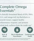 Natura Health Products Complete Omega Essentials Supplement - Balanced Blend Of Omega 3 6 7 & 9 Fatty Acids - Featuring Fish Oil Concentrate Borage Seed Oil Sea Buckthorn Berry ( ) 120 Softgels