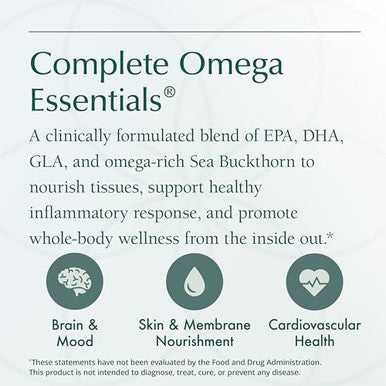 Natura Health Products Complete Omega Essentials Supplement - Balanced Blend Of Omega 3 6 7 & 9 Fatty Acids - Featuring Fish Oil Concentrate Borage Seed Oil Sea Buckthorn Berry ( ) 120 Softgels