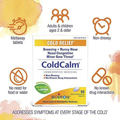 Boiron Coldcalm Quickdissolving Tablets 60 Tablets (Pack Of 5)