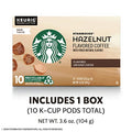 Starbucks Flavored K-Cup Coffee Pods ÃƒÂ¢Ã¢â€šÂ¬Ã¢â‚¬Â Hazelnut for Keurig Brewers ÃƒÂ¢Ã¢â€šÂ¬Ã¢â‚¬Â 1 box (10 pods)