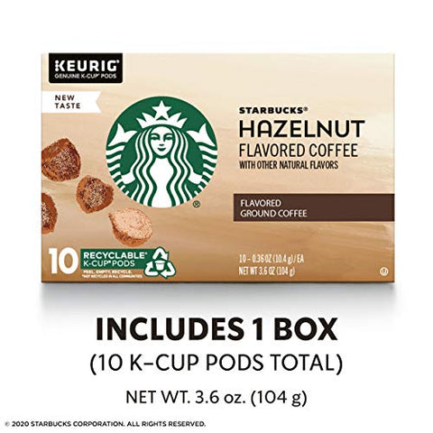 Starbucks Flavored K-Cup Coffee Pods ÃƒÂ¢Ã¢â€šÂ¬Ã¢â‚¬Â Hazelnut for Keurig Brewers ÃƒÂ¢Ã¢â€šÂ¬Ã¢â‚¬Â 1 box (10 pods)