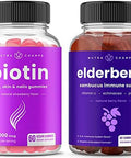 Nutrachamps Biotin Gummies And Elderberry Gummies Bundle