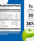 Nutricost Bcaa + Hydration Powder (Green Apple) 30 Servings Branched Chain Amino Acids With Hydration Complex Gluten Nongmo