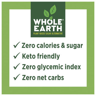 Whole Earth Sweetener Co. Whole Earth Plant-Based Sugar Tive - Golden Sweetener Erythritol & Monk Fruit Zero Calories No Artificial Colors And Keto Friendly (32Oz / 2Lb)