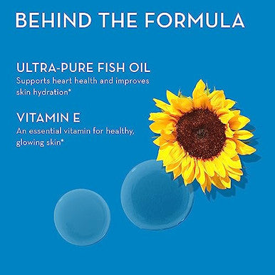 Hum Omg Omega The Great Triple Omega 3 Fish Oil Supplement With Dha Eha & Vitamin E To Support Bright & Even Skin Tone Gluten & Nongmo (60Count)