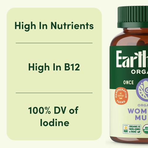Earthfirst Organic Womenâ€™S Multi Once Daily Women'S Multivitamin Iron Vitamin B12 & More 19 Vitamins From Herbs & Superfoods 30 Count