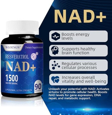 Nad Supplement - Liposomal Nad+ Supplement With Resveratrol 90 Count (1500Mg)